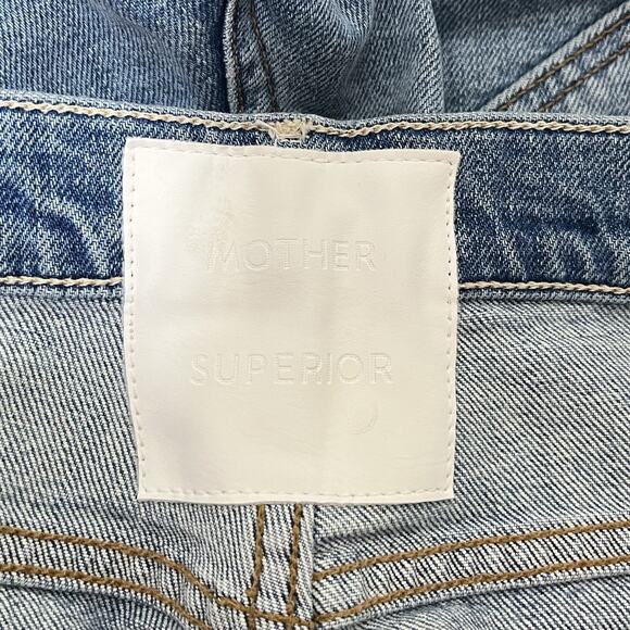 MOTHER Womens The Insider Crop Step Fray Jeans Size 28 Light Wash Distressed NWT - Picture 7 of 10